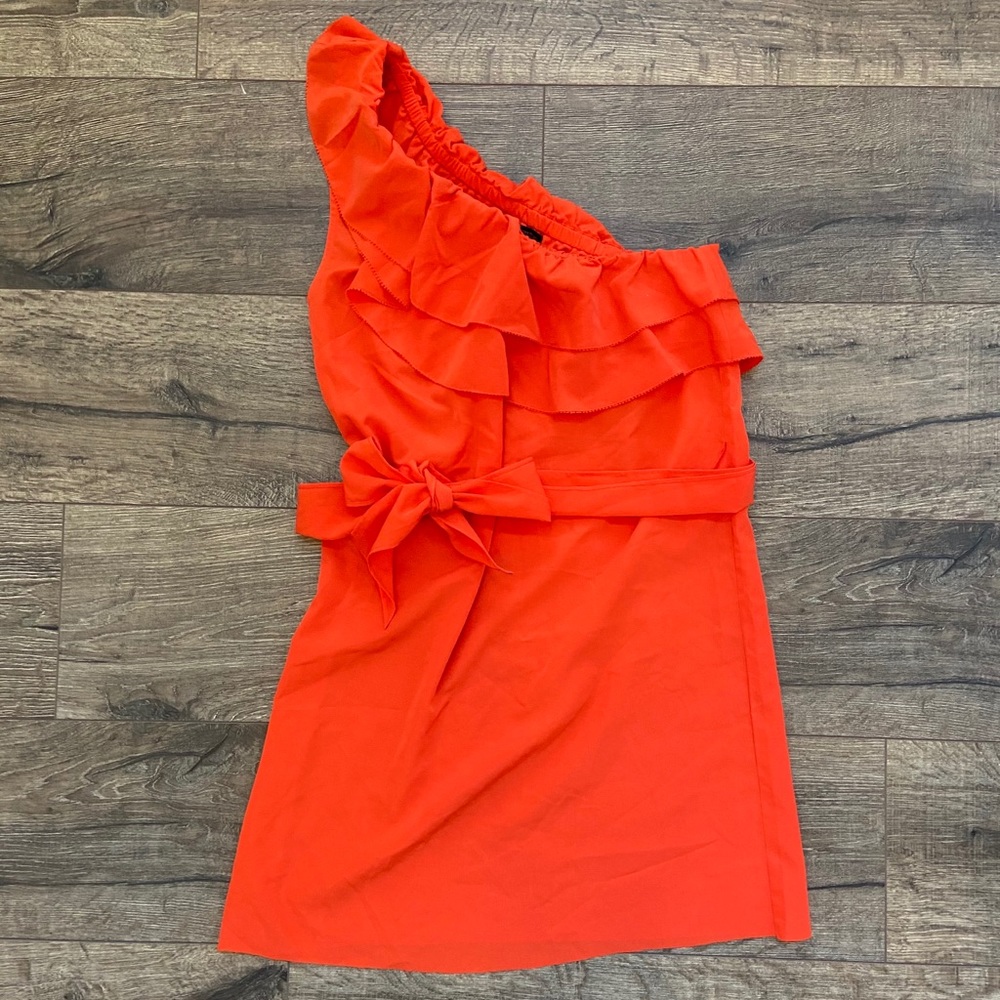 Banana Republic One Shoulder Ruffle Dress